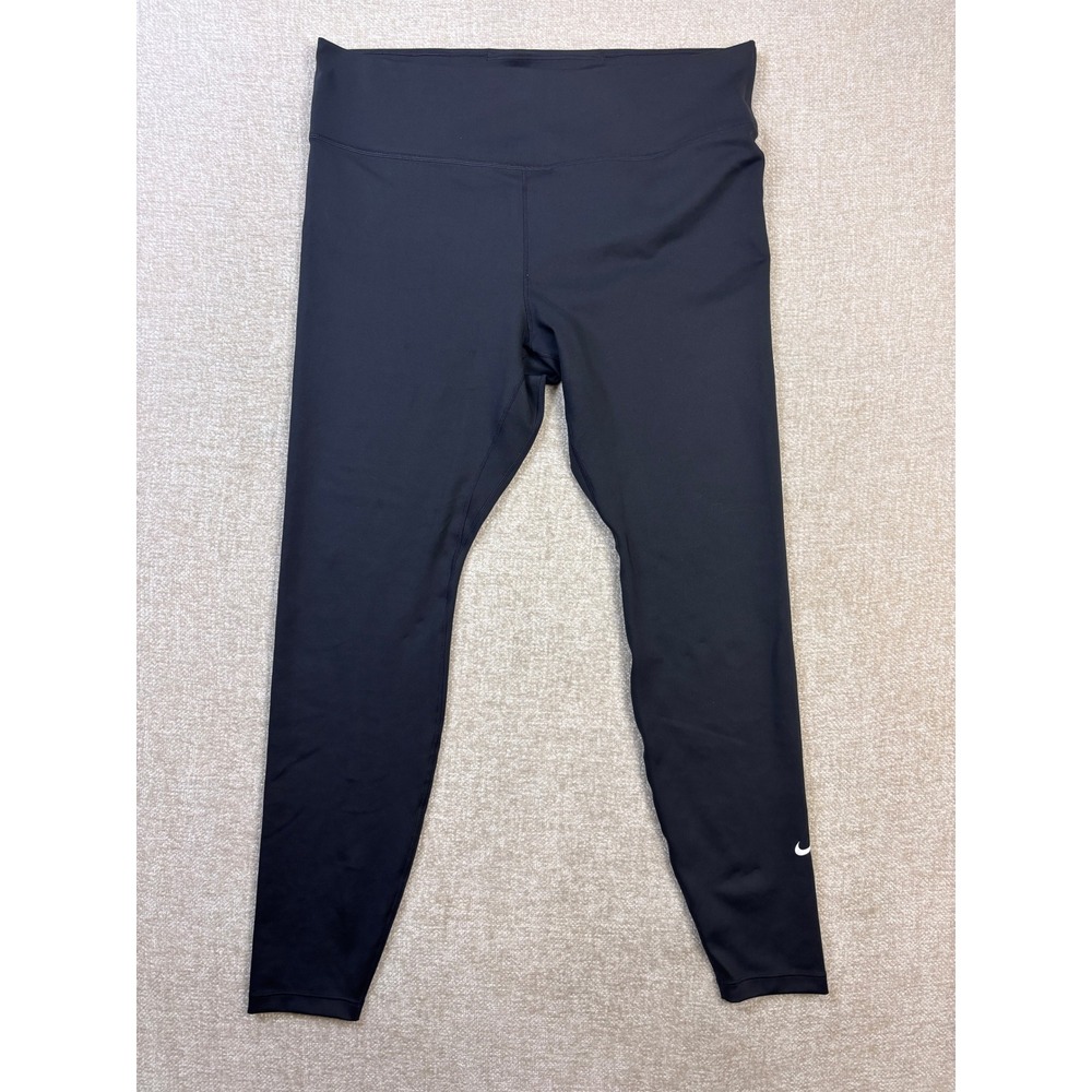 Nike Dri-FIT Womens Plus Size 1X Black High Waisted Training Leggings
